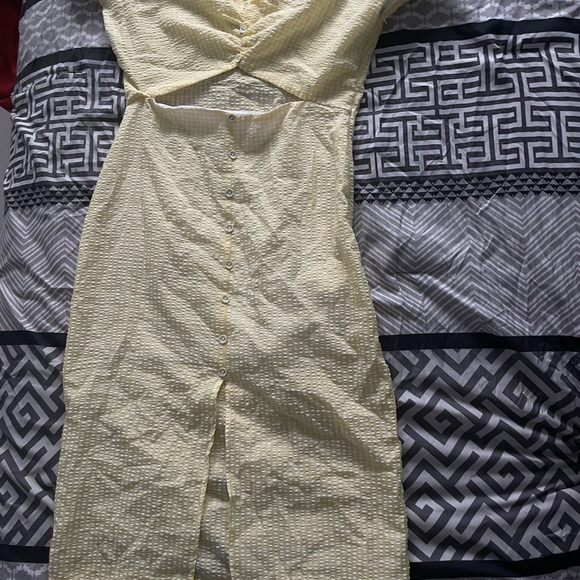 Forever 21 yellow plaid summer midi dress - Picture 5 of 7